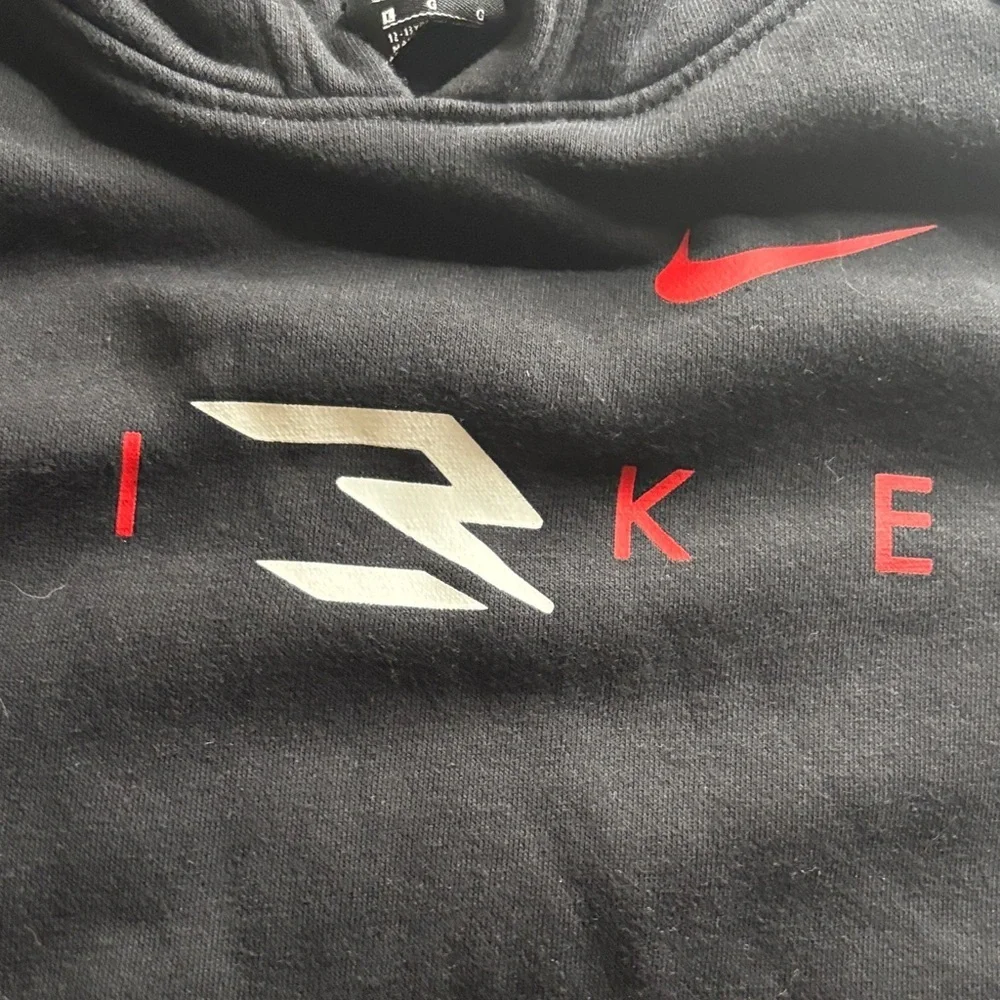 Nike Black Hoodie with Red and White Accents